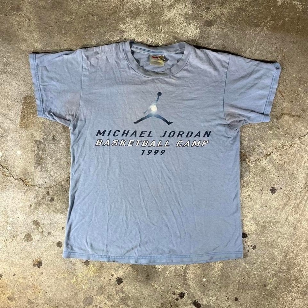 Michael Jordan Basketball Camp 1999 T‎ Shirt Nike Mens Size S Blue